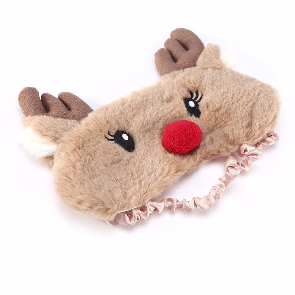 Christmas Deer Anti Snoring Cartoon Sleep Mask,Cute animal patterns Eye Cover,Super Soft Eye Blindfold Sleeping Mask: 1