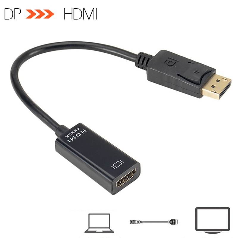 1080 DisplayPort DP Male to HDMI Female Cable Adapter Display Port Converter for Projector HP/Dell Laptop