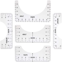 T Shirt Ruler Guide to Center Designs Set for Sublimation, T Shirt Alignment Tool with Clothing Size Chart Built-in for anybody