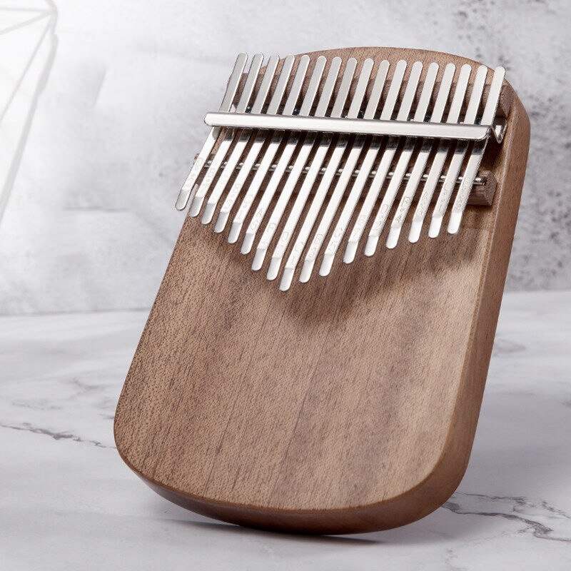 Piano à pouce en bois massif, 17 touches, corps acajou, Piano à doigts, Kalimba africain, clavier à une planche,