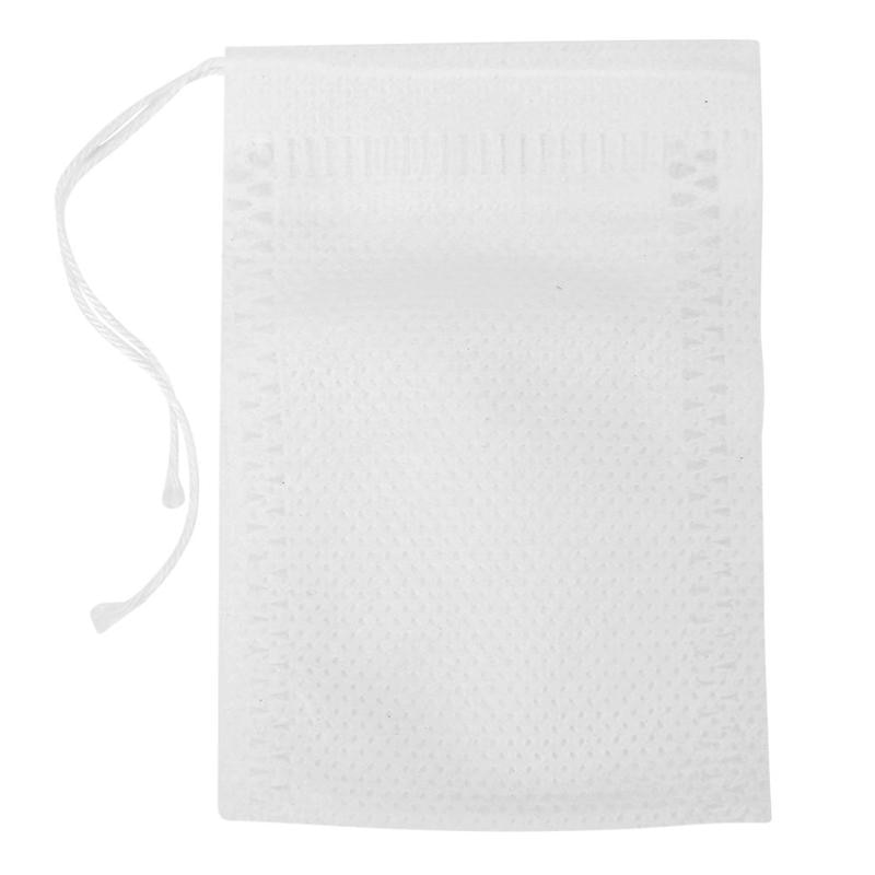 Bolsa de té con cordón no tejido, herramienta de filtro con sello, suministros de hierbas aromáticas, bolsas de té con cuerda, papel de filtro, 50/100 Uds.: 100pcs 8x10cm