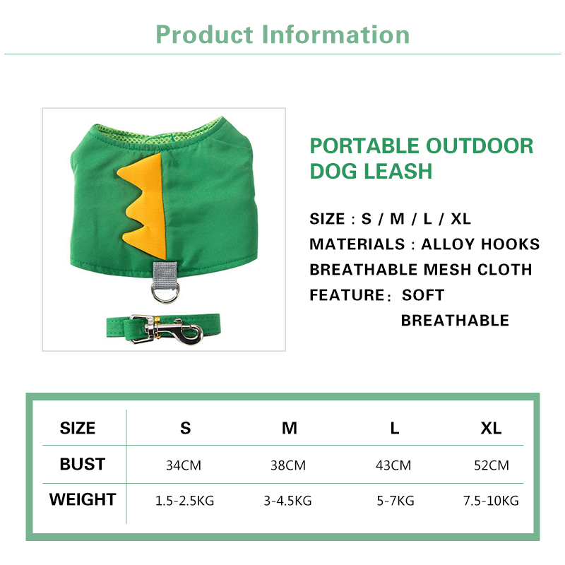 Bonito conjunto de correa de pecho para perro mascota, chaleco suave transpirable para cachorros, correas de arnés para perros pequeños y medianos, para entrenar y caminar Supp