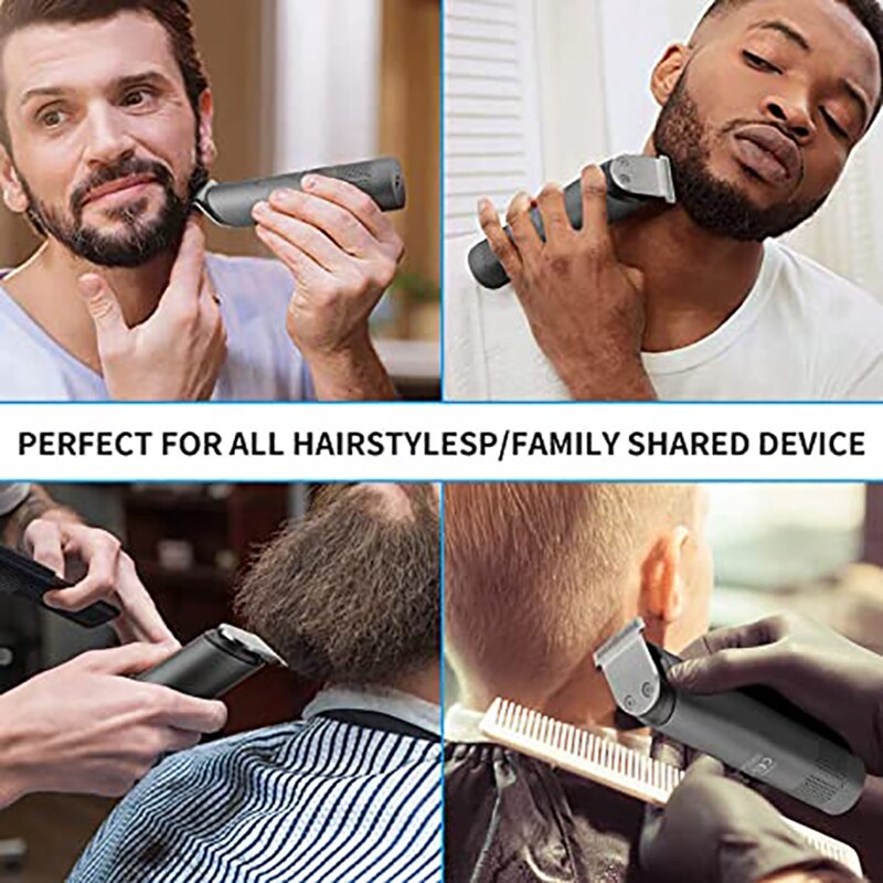 Tondeuse de coiffeur pour hommes, rasoir électrique pour barbe, coupe de cheveux professionnelle sans fil, USB