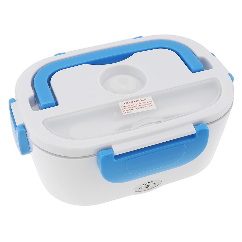 Tragbare 12V 1,5 L Teilt-typ Tragbare essen Wärmer Heizung Halten Elektro Mittagessen-Kasten mit Löffel/12V Ladung Linie für Auto: Blau