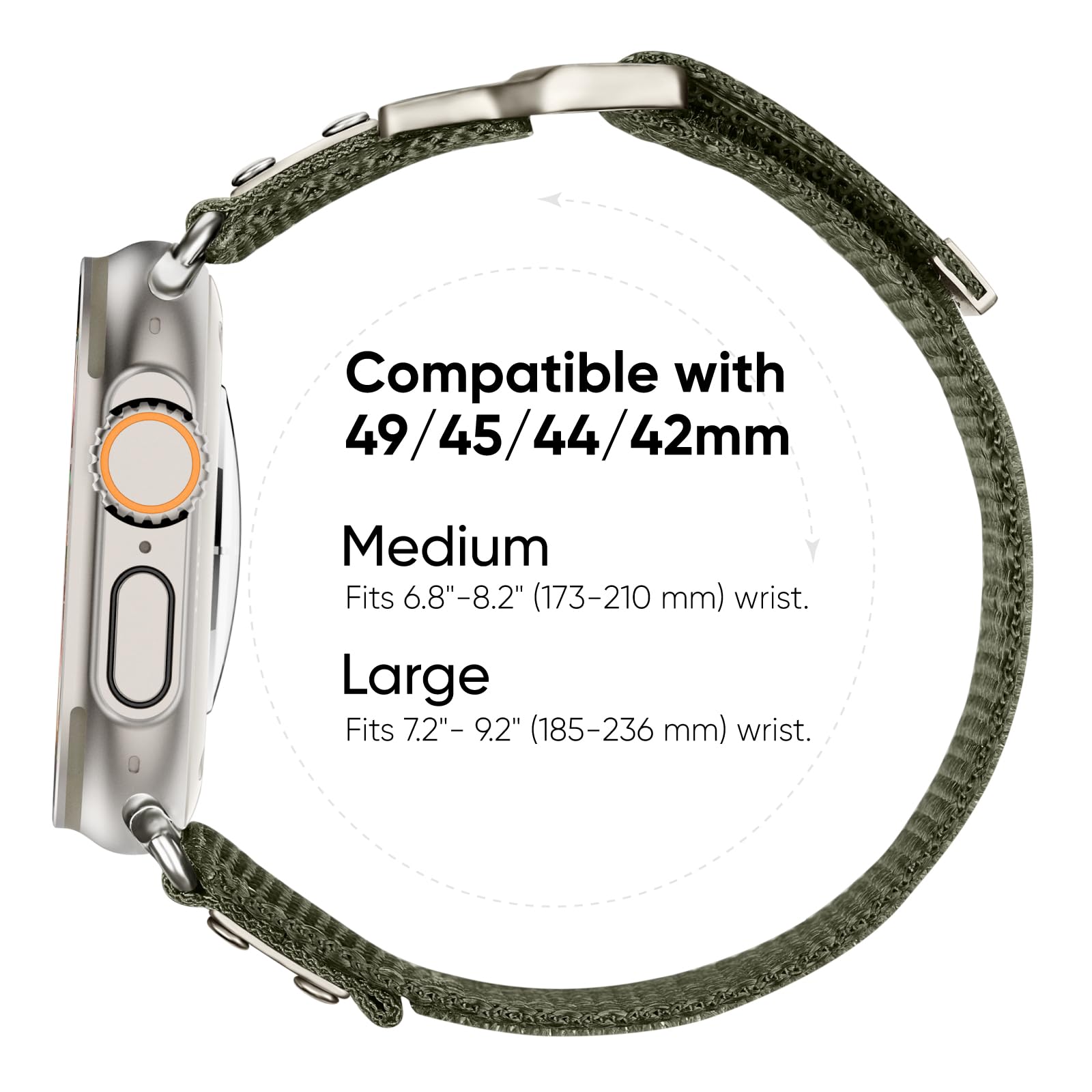 Correa deportiva para Apple Watch Band Series 10 9 8 se 7 6 4 Ultra 2 Correa de nailon iwatch 49mm 46mm 44mm 40mm 45mm 41mm 42mm