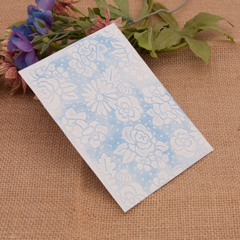 Plastic Embossing Folder 3D Flower Pattern Background Embossing Template DIY Paper Crafts Scrapbooking Template Molds