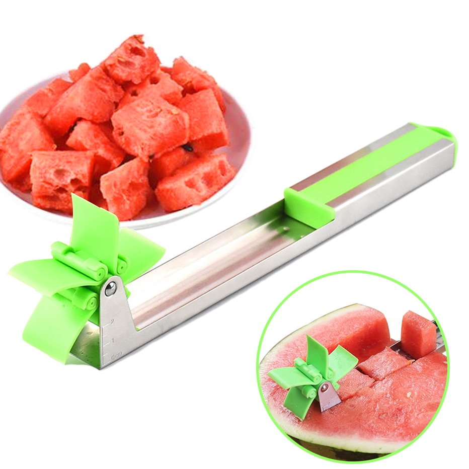 Watermelon Cutter Windmill Shape Slicer Cutter for Watermelon Stainless Steel Power Saver Fruit Cutters