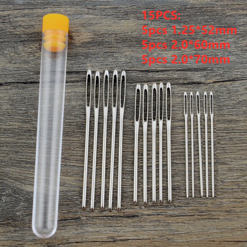 12/15/20PCS Cross Stitch Needles Craft Embroidery Tool Large Eye Sewing Needles Hand Sewing Needle Home DIY Sewing Tool: 15PCS