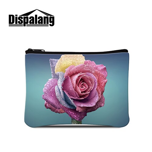 3D Prints Animal Elementen Foto op Mini Portemonnees DIY Personiltion Zak Kleine Portemonnee voor Jongens Kleine Vrouwelijke Cosmetische Pouch: Roze