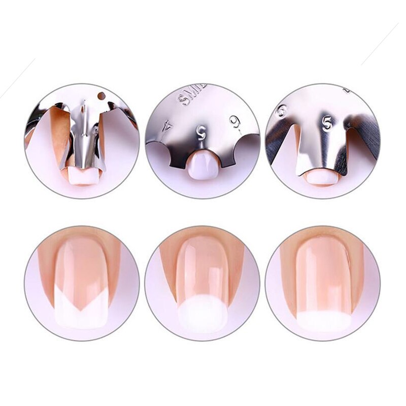 1pcs Cutter French Manicure Nail Art Tool -Edge Trimmer Easy French SMILE CUT+DEEP V &amp; C Shape SMILE LINE Tool Cutter/Trimmer 01