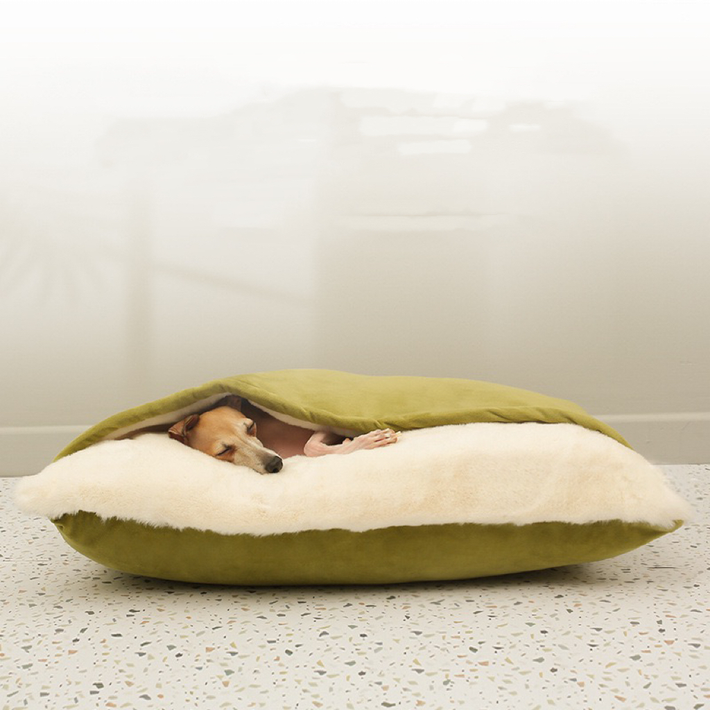 Camas y muebles Cama para mascotas para perros con cubierta extraíble Perrera grande Bolsa cálida para perros con manta Casa para perros grandes Accesorios para mascotas