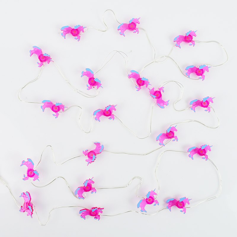 20LED 2M Flamingo String Lights Pineapple Unicorn Watermelon Shape LED Lamp Garland For Hawaii Wedding Birthday Party Home Decor: A04