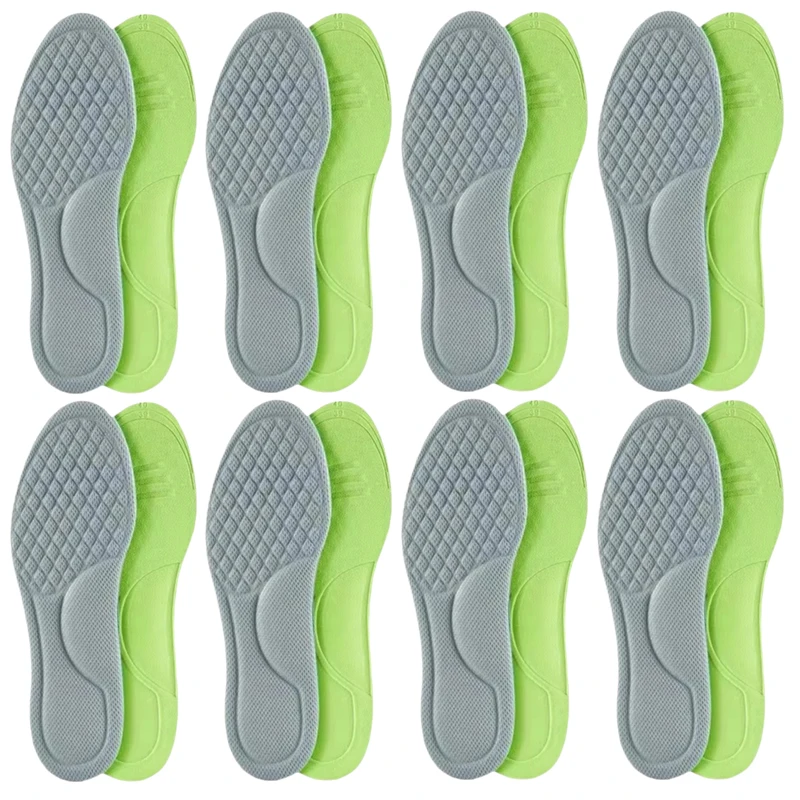 Orthopädische unisex-Einlegesohlen aus Erinnerung-Schaum für Herren, absorbiert Schweiß, Massage-Turnschuhe, Einlegesohle, weich, bequem, antibakteriell, Schuhzubehör: Gold / 10,5