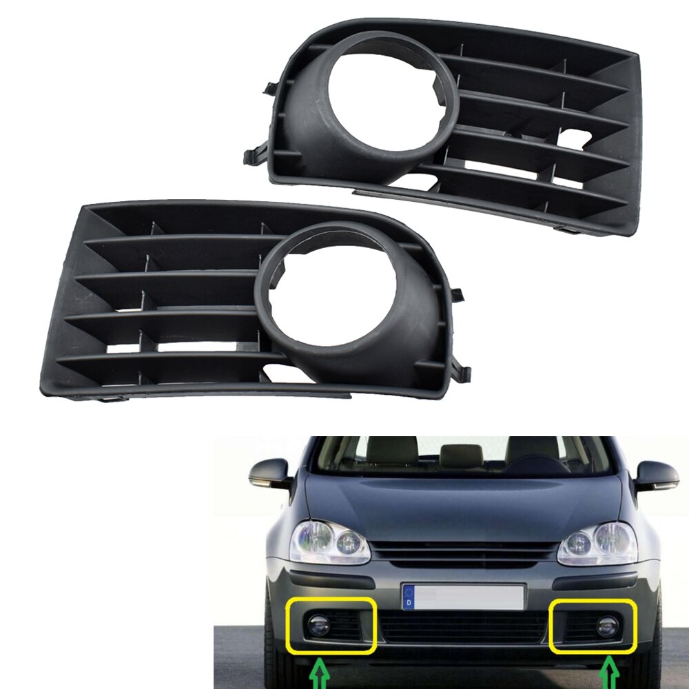 2x Halogen Car Light For Golf 5 A5 MK5 R32 2004 2005 2006 2007 Front Car Fog Light Fog Lamp Grille cover Wire: Frame cover