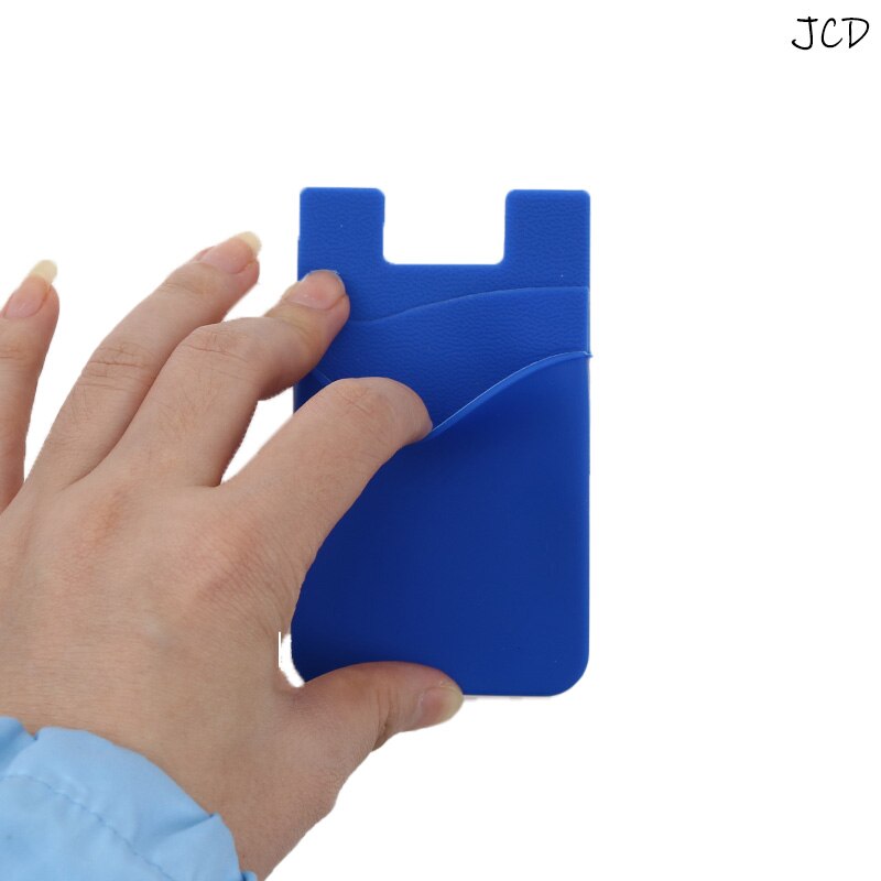 JCD-pegatina adhesiva para teléfono, bolsillo para teléfono móvil, billetera para tarjetas, funda elástica de Lycra para tarjetas de crédito, funda doble para tarjetas de identificación