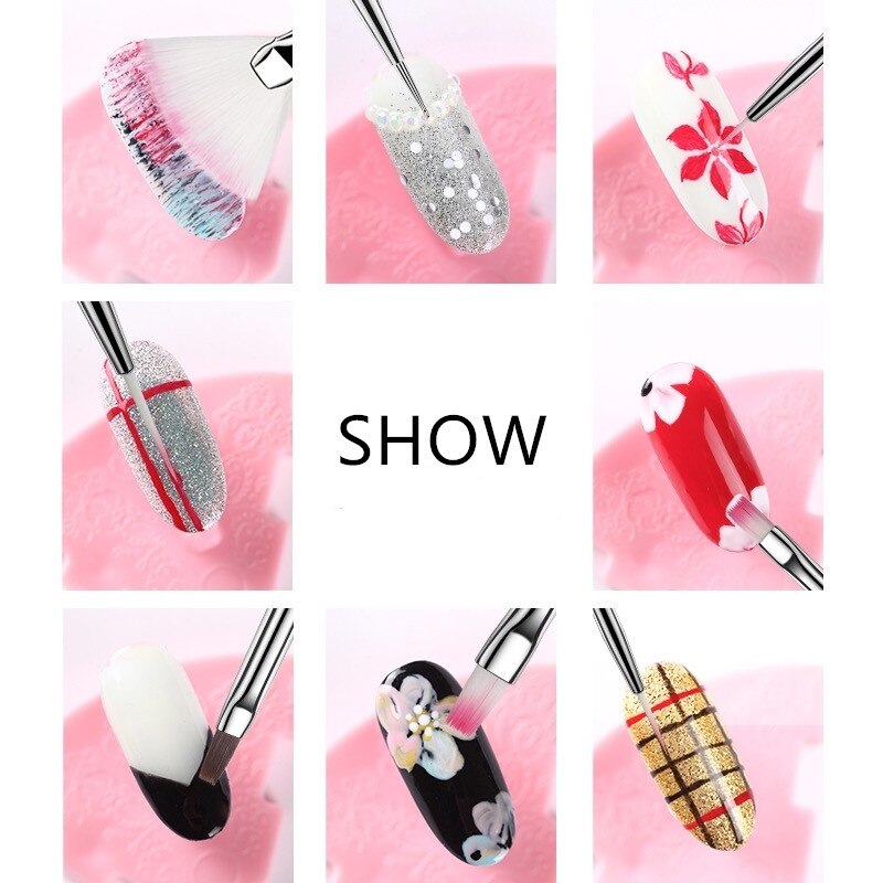 20Pcs Soft Removal Pressure Pen Plastic Rubber Nail Cuticle Pusher For Manicure Gel Polish Acrylic Nail Art Tool For Nail