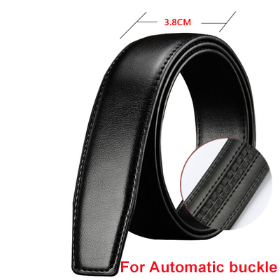 Keine Schnalle Echtes Leder Gürtelband für automatische Schnalle Dornschließe 2,4 cm 2,8 cm 3,0 cm 3,2 cm 3,5 cm 3,8 cm Breite Herrengürtel Schwarz: Lila / 115 CM
