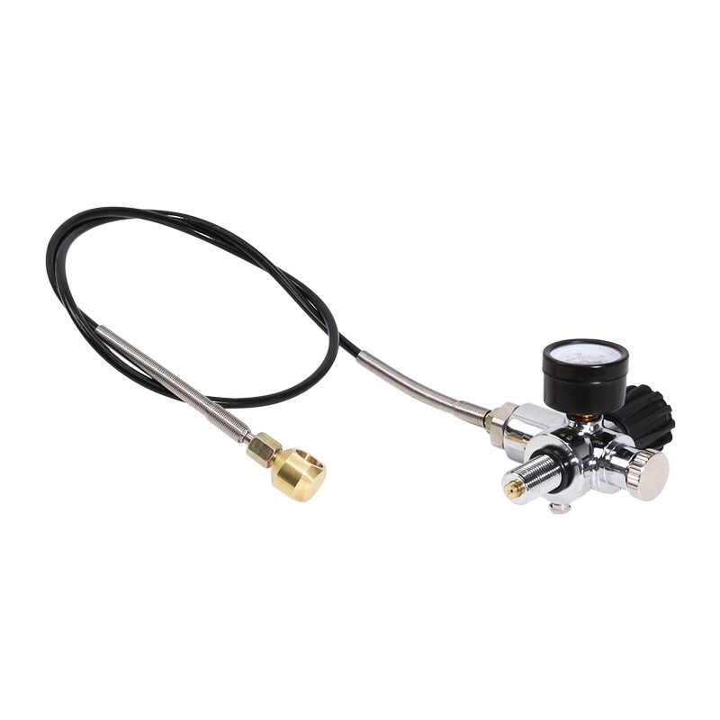 -PCP Scuba Opladen Valve Lucht Vullen Station Refill Adapter Met 400Bar 6000Psi Gauge Met M18X1.5 Threads