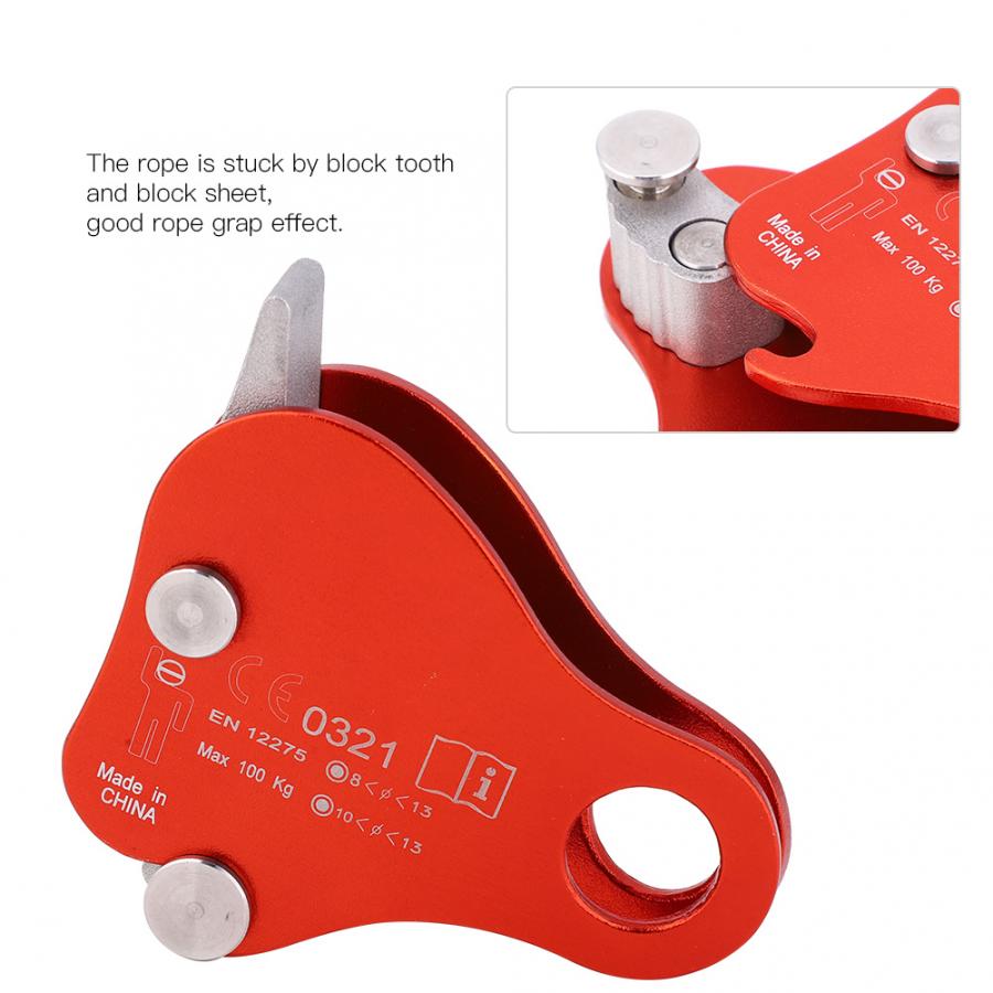 Climbing Equipment Outdoor High Altitude Rope Grab Safety Device Lock Equipment for Rock Climbing Mountaineering Outdoor
