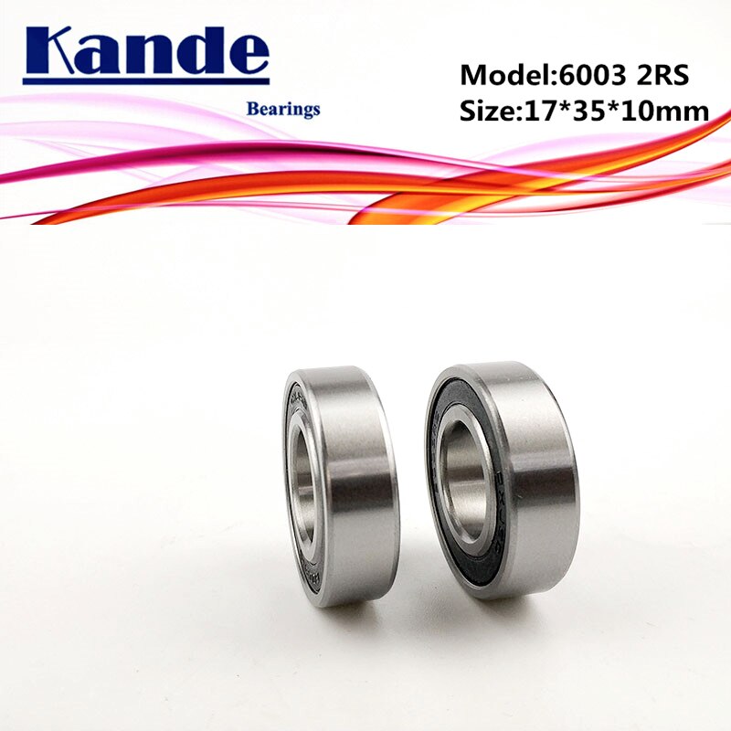 6003RS Lager 4Pcs ABEC-5 6003 2RS Enkele Rij Diepgroefkogellager 6003-2RS 17x35x10mm