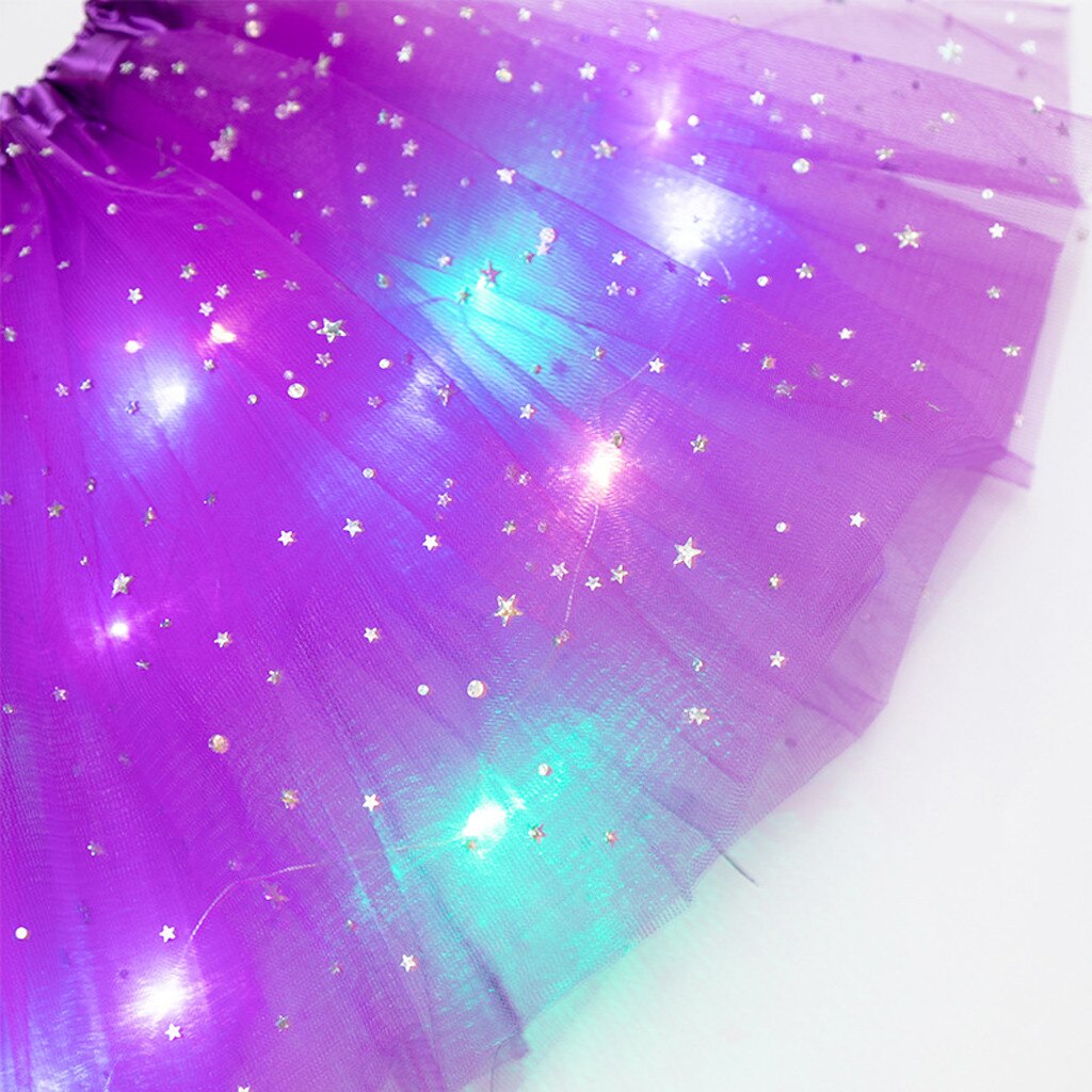Pasgeboren Kids Meisjes Baby Sequin Tutu Rok Led Light Up Pettiskirt Ballet Kleding Baby Meisjes Kleding Meisjes Jurk Korte Rok