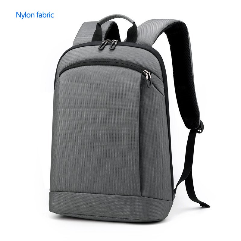 IKE MARTI-mochila fina para ordenador portátil Unisex, bolsa de trabajo de oficina de 15,6 pulgadas, de negocios, color negro: nylon Grey