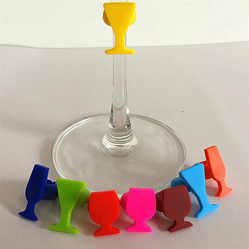 8 Stuks Wijnglas Marker Herbruikbare Glas Vorm Silicone Cup Identifier Drankjes Teken Voor Cocktail Uur Diners Party