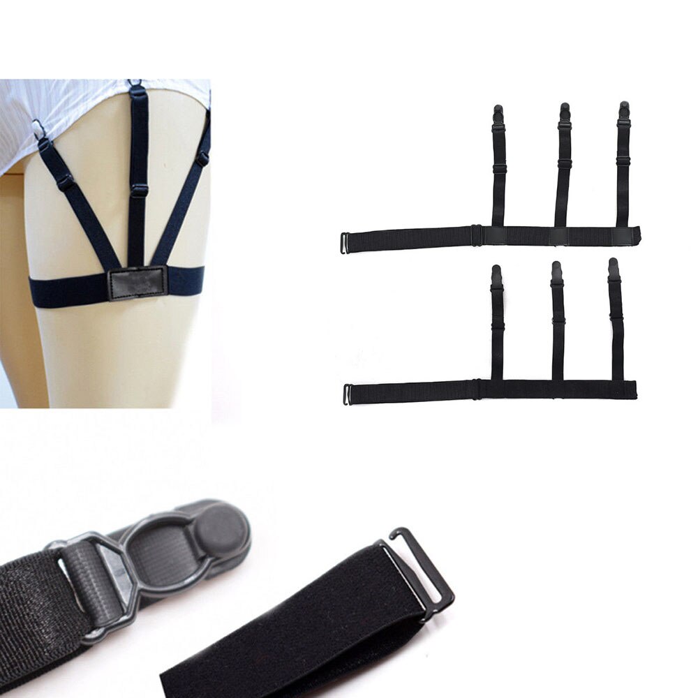 Bandjes Sok Antislip Klemmen Been Bretels Verstelbare Elastische Shirt Houders Mannen Shirt Blijft Garters 2 Stks/set