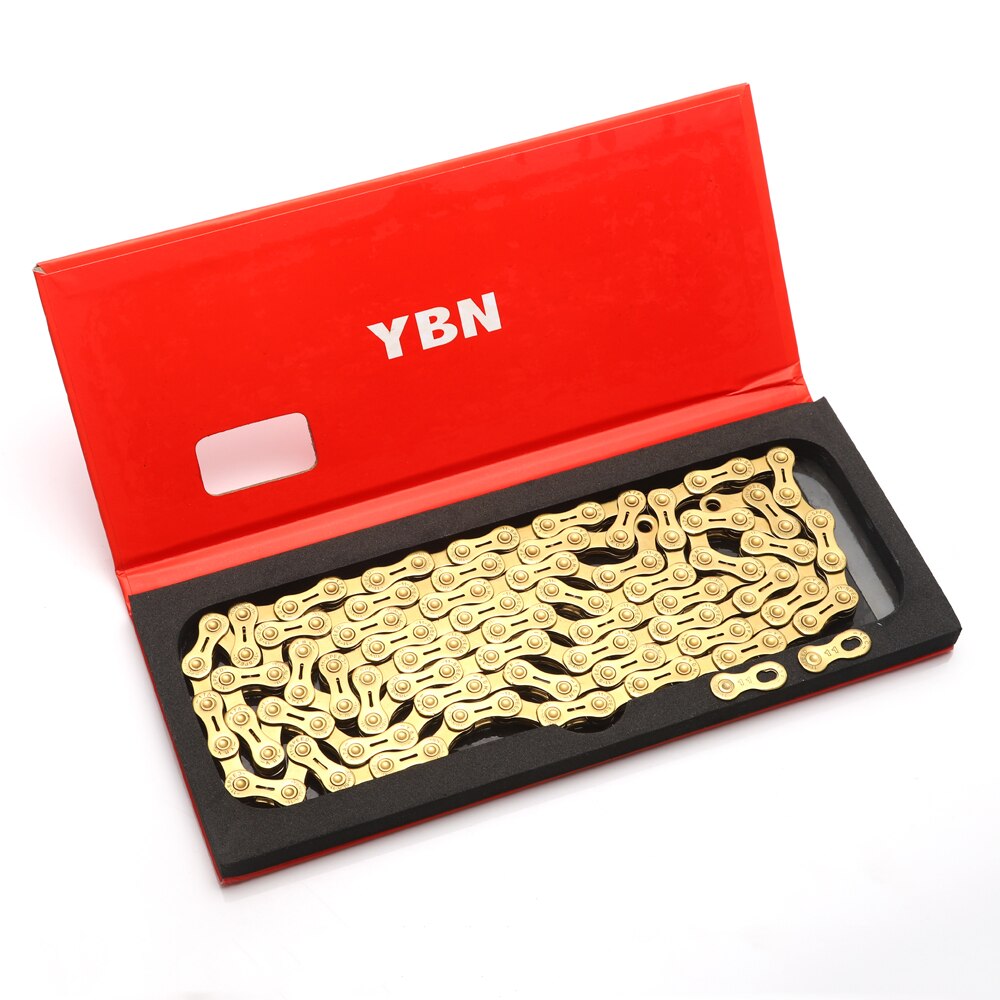 YBN 11 Speed Chain Bicycle Half Hollow 10 Speed Chain Golden Mountain Road Bike 11 Variable Ultralight Boxed For Shimano/SRAM