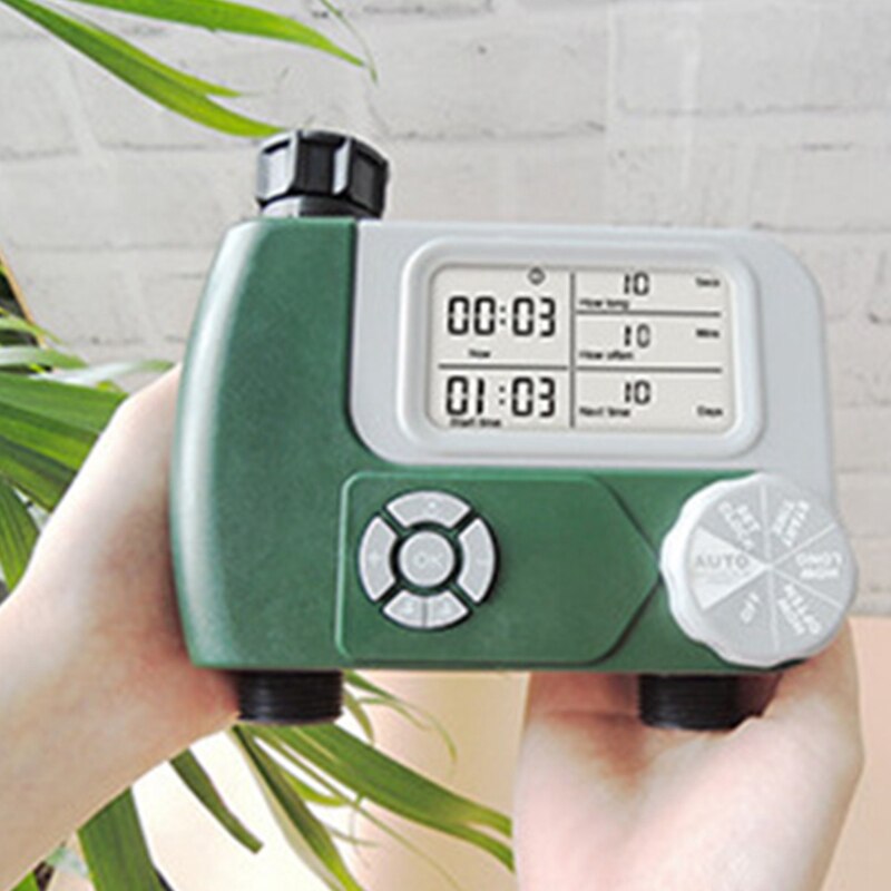 Digital Hose Faucet Timer Automatic Watering Sprinkler System Programmable Irrigation Controller with 2 Outlet