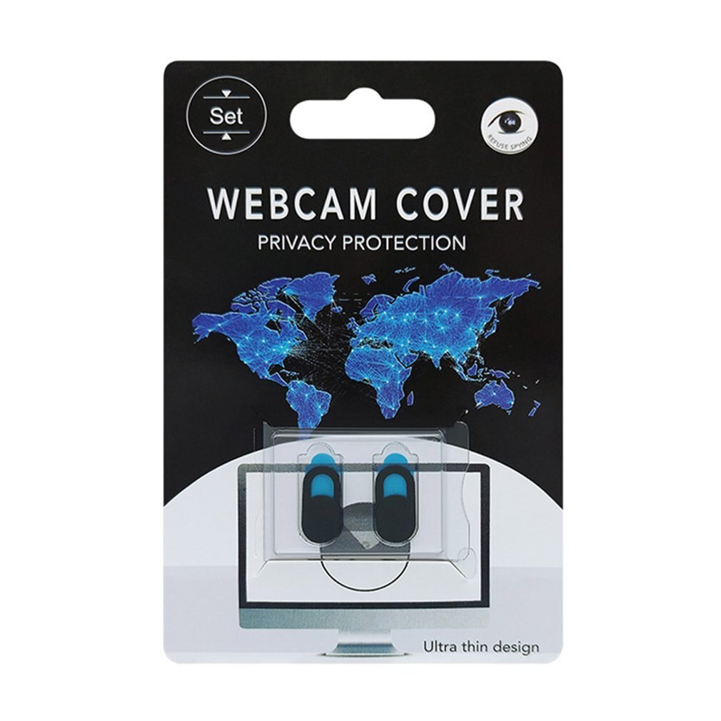 8 stuks computer lens cover universele antispy camera cover elliptische camera occlusie stickers camera privacy cover: Zwart 2 stuks