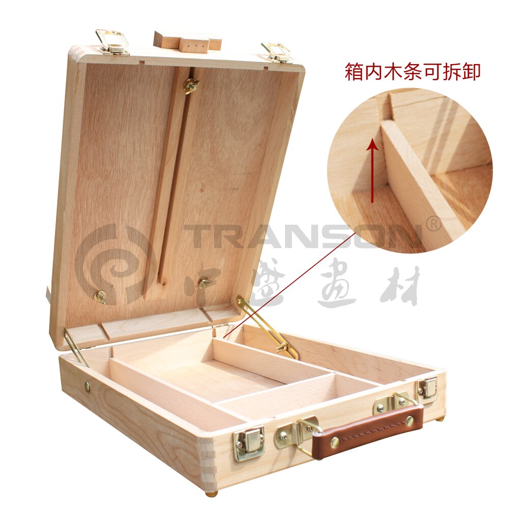 Adjustable wooden Artist Easel,oil painting box with handle ,suit for Oil painting,Sketch easel.Convinent carry.