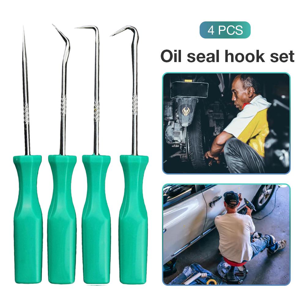 4-piece Oil Seal Screwdriver Oil Seal Puller Disassembly Oil Seal Hook O-ring Removal Tool O-ring Hook