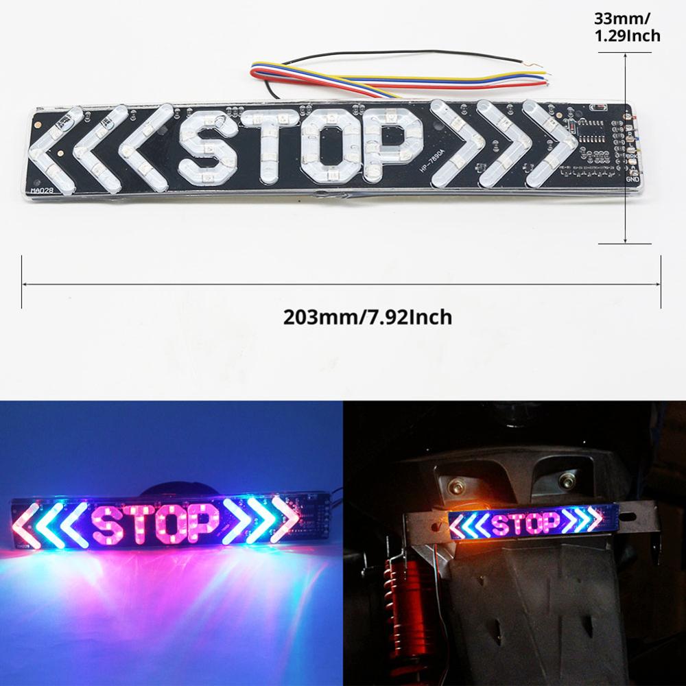 1pc led motorcykel lys flash stop moto indikator lampe bremse blinklys kørsel baglygte 12v universal advarsel dagslys