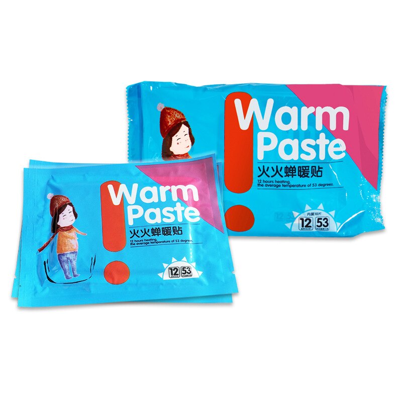 Engångsvärmepaket 12 timmar varar uppvärmd kroppsvärmare pasta pad värme varm lapp camping vinter kroppsvärmare: Blå