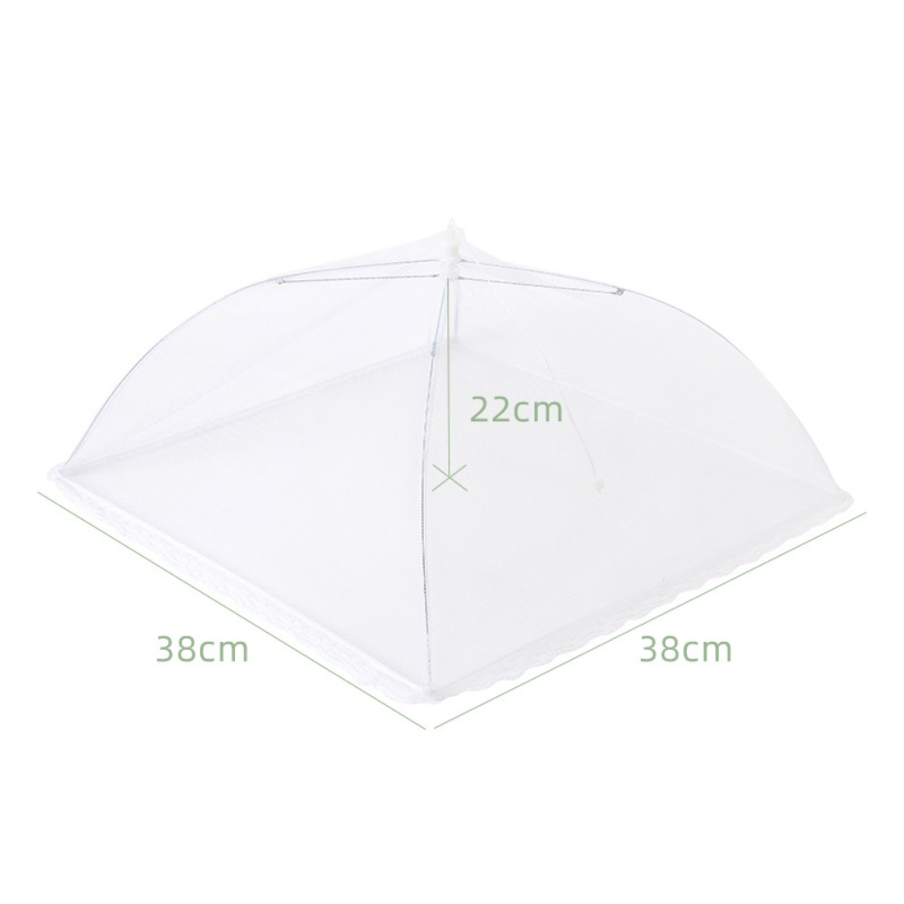 Collapsible Mesh Food Covers Anti-Flying Protective Food Tent Household Dish Lid Dining Table Insect Proof Cover: Silver