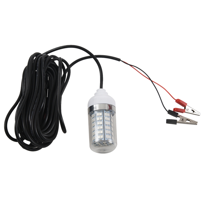 12V LED Green Underwater Submersible Night Fishing Light Crappie Shad Squid Boat Fishing Light