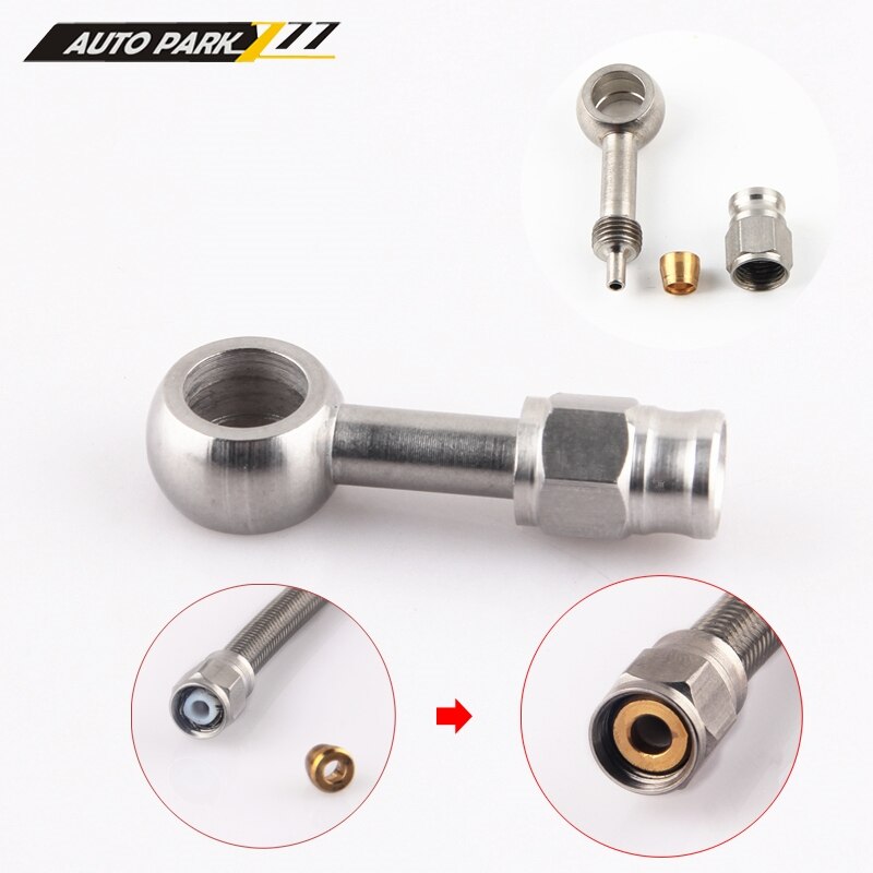 car motorcycle Motor Bike hydraulic PTFE brake hose stainless steel swivel banjo fitting turbo oil line Fitting AN3: straight