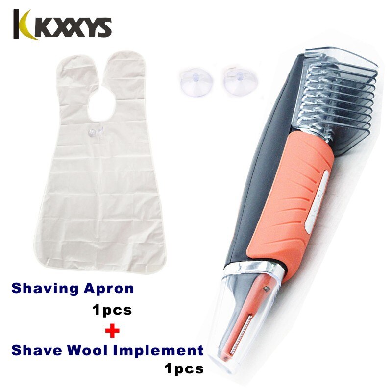 Micro Precision Eyebrow Ear Nose Trimmer Removal Clipper Shaver Unisex Personal Electric Face Care Hair Trimer With LED Light: 189 1pc W-Apron 1pc