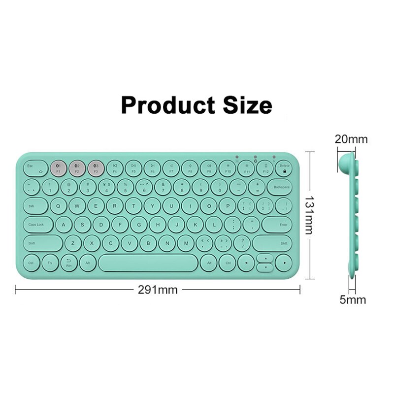 EAOR Portable Bluetooth Keyboard Mouse Set Mute Rechargeable Mini Wireless Keyboard for iPad Tablet Phone Laptop Android iOS MAC