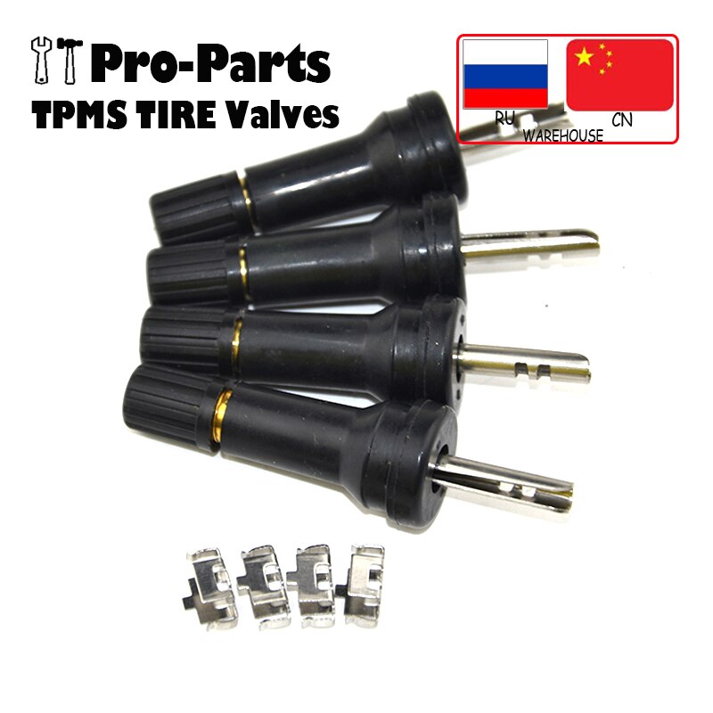 4pcs TPMS sensor Replacement Rubber Tubeless Tire Pressure Monitoring System Rebuild Kit With Valve Stem for Nissan Patrol