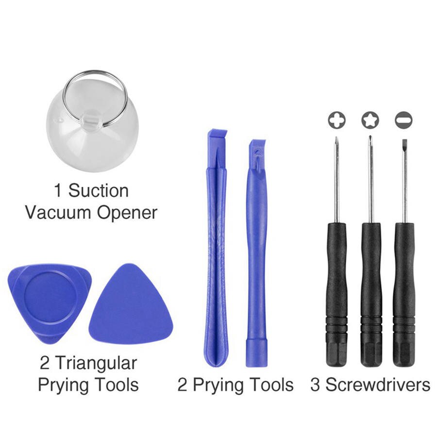 Voor Xiaomi Redmi Note 8 T Terug Glas Cover Rear Batterij Deur Panel Terug Behuizing Vervanging Voor Redmi Note 8 T M1908C3XG: 8 in 1 Tools