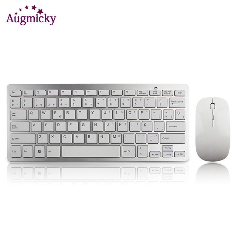 Mini Keyboard Mouse Combo Multimedia Wireless 2.4G Wireless Keyboard And Mouse Kit Keypad Ultra-Slim For Android IOS PC Laptop