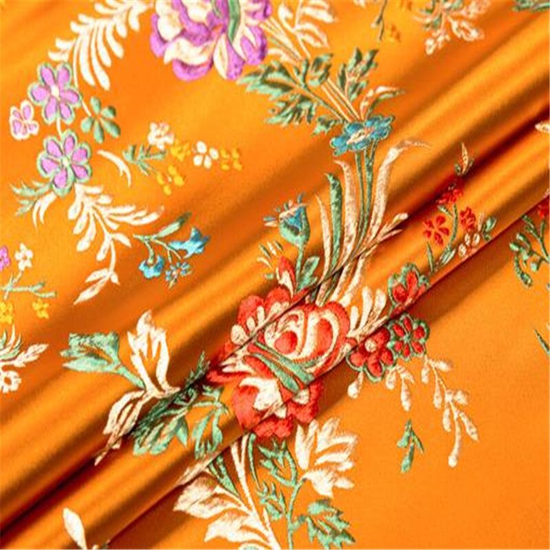 Jacquard Polyester Stoff Brokat Chinesische Blüte Krabbe Apfel Blumen- aufbringen Stoffe Für Herrliche Dame Bekleidung