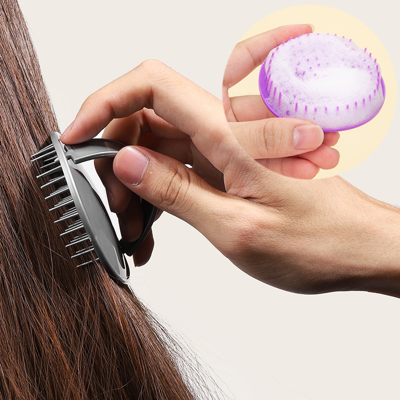 2 stücke Kopf Shampoo Bürste Kopf Massage Haar wäsche Kamm Kopfhaut Körper Dusch bürste Pflege Haarwurzel Juckreiz Haar bürste Heimat Salon Werkzeuge