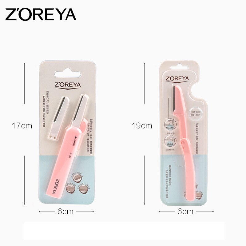 ZOREYA Brand Eyebrow Trimmer With Import Blade Safe Shaving Razors Makeup Tool For Basic Beauty