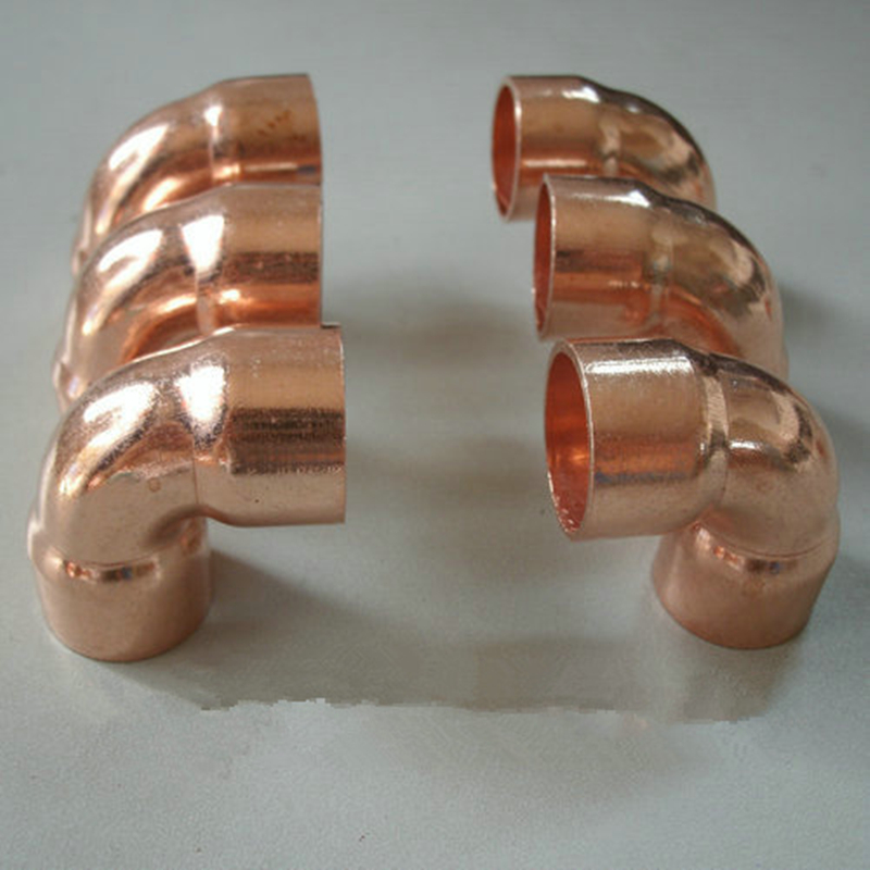 6.35mm-28.6mm 90 Degree Red Copper Elbow For Copper Pipe Welding Connection