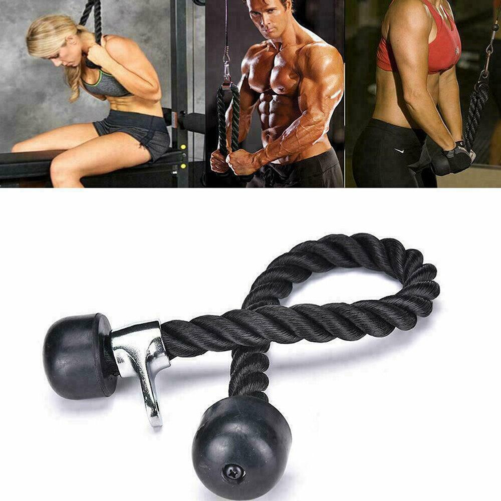 Equipo de Fitness para gimnasio, cuerda de tríceps, entrenamiento de fuerza, culturismo, ejercicio, equipo de Fitness