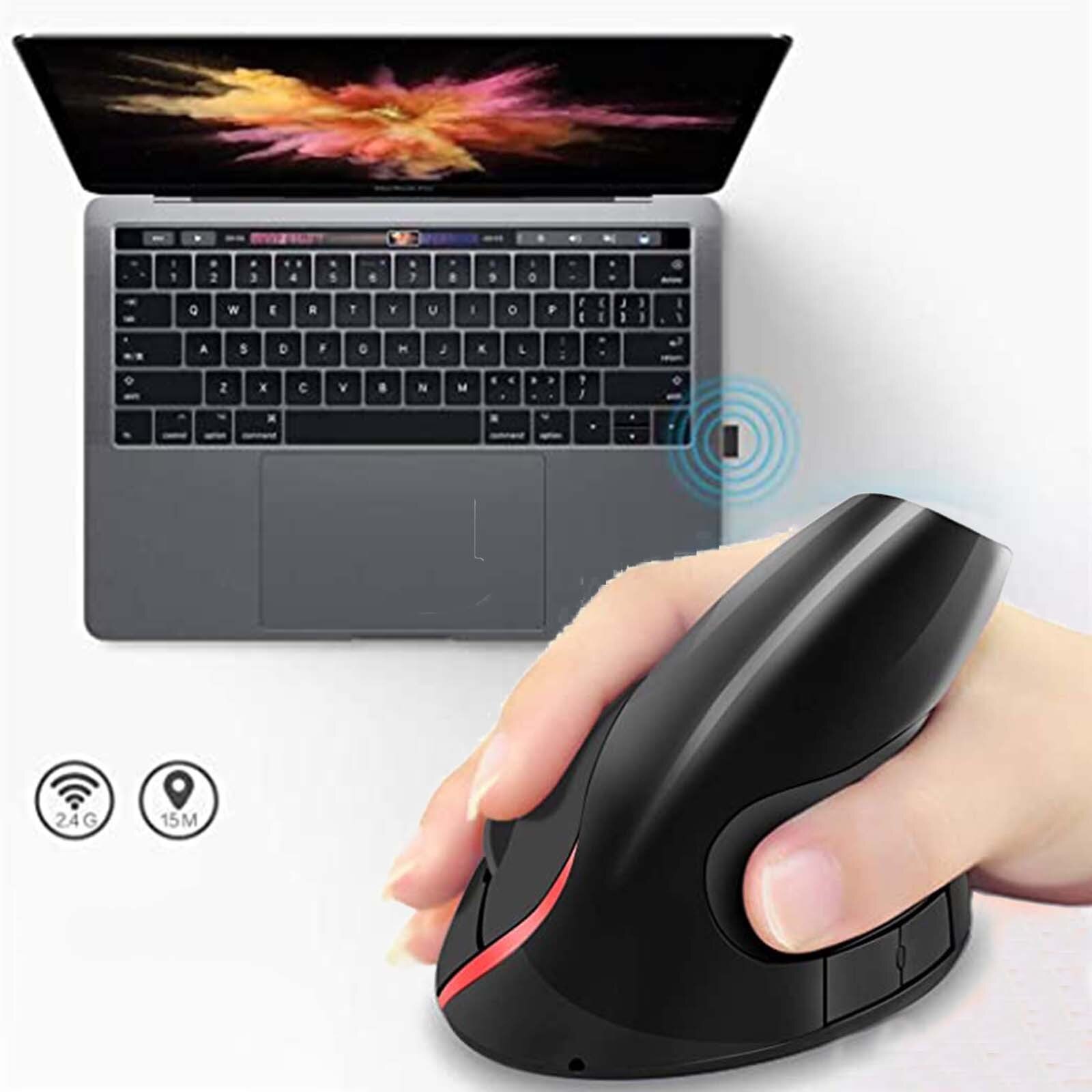 Wireless Gaming Mice Upright Mouse WiFi Rechargeable Wireless Engineering Mouse Optical Buttons Vertically Wirelessly Protect