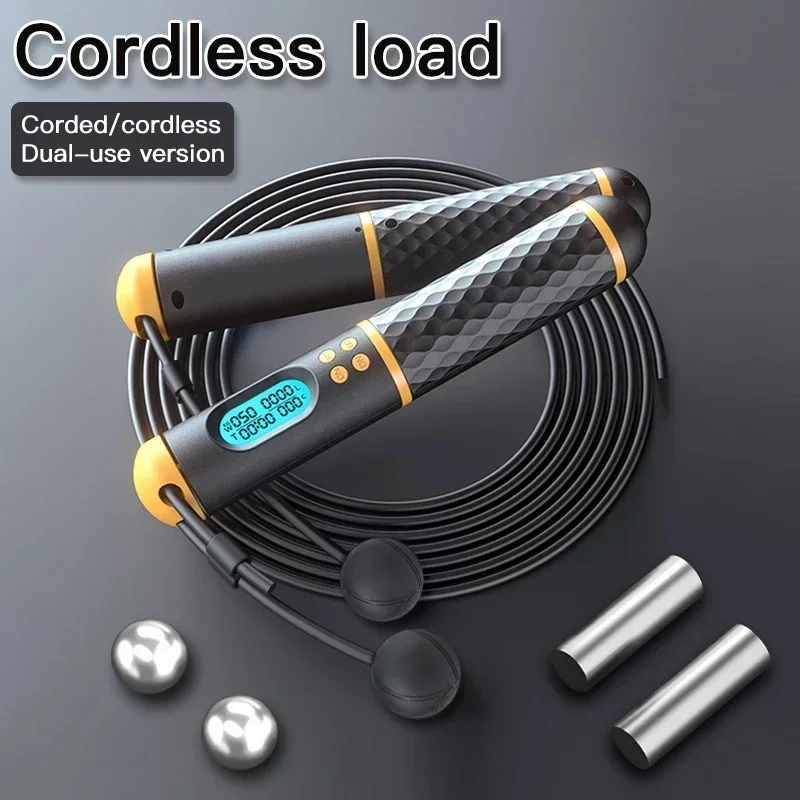 2 In 1 Multifun Skipping Rope With Digital Counter Speed Ball Bearings And Non-slip Handles Jumps And Calorie Count